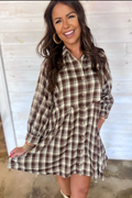 Harvest Honey Plaid Dress