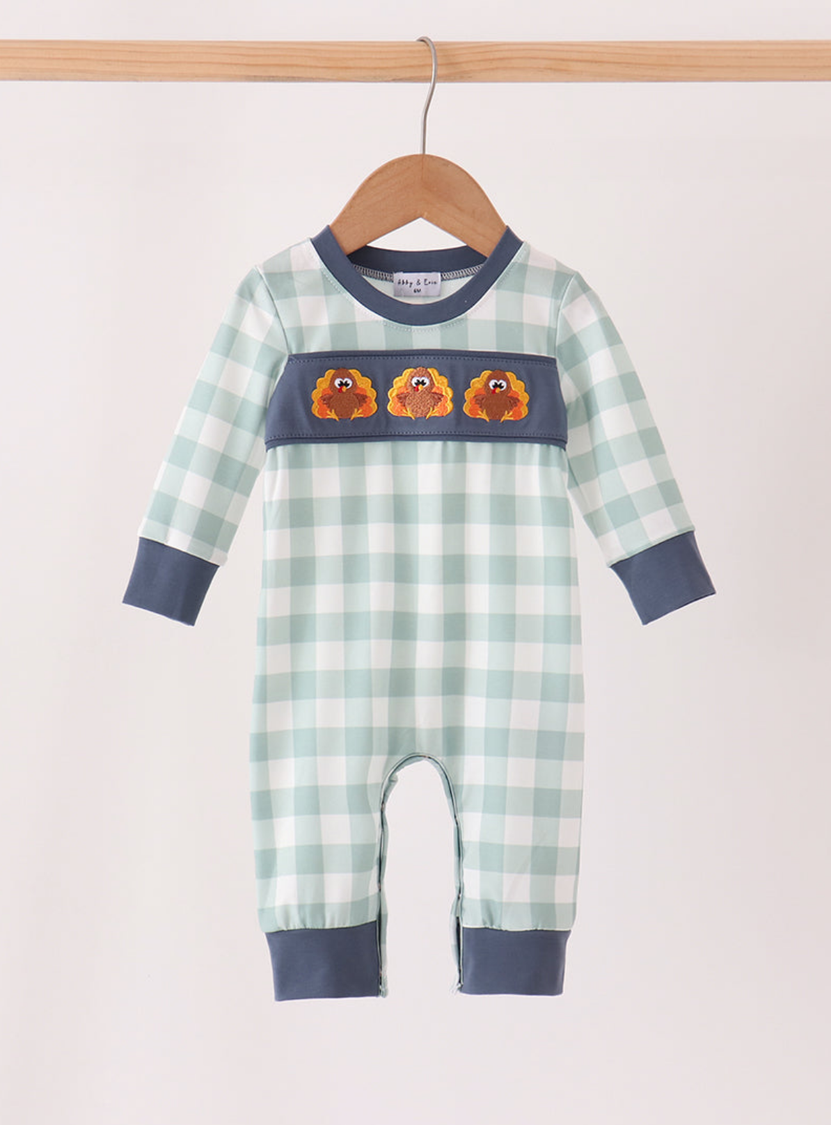 Gobbling Gingham Romper (PRE-ORDER)
