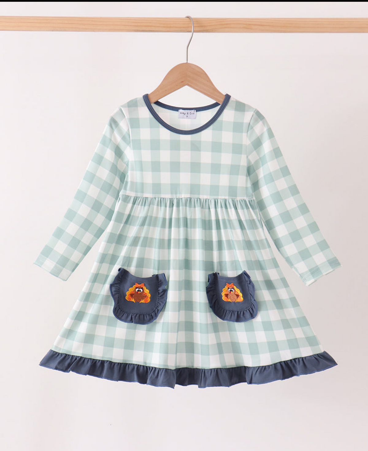 Pocket full of Gobbles Gingham dress (PRE-ORDER)