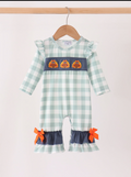 Bows and Gobbles Gingham Romper (PRE-ORDER)