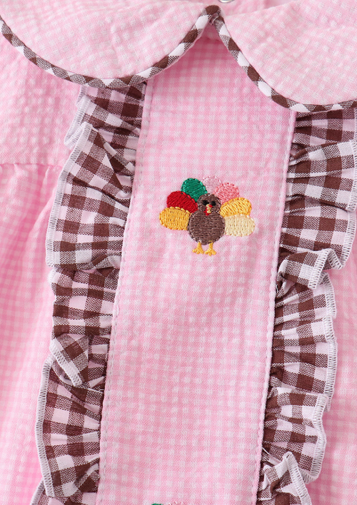 Gobble & Gingham Ruffle Bubble (PRE-ORDER)